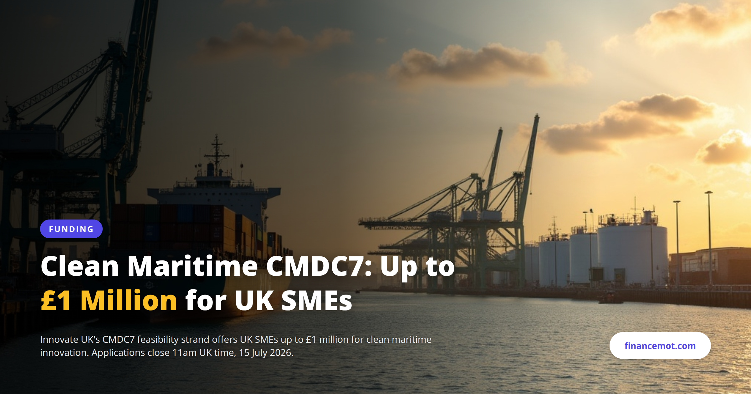 Don’t Leave Money Behind – Rare Chance for SMEs to Secure £1M with CMDC7