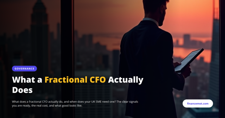 What a fractional CFO actually does, and when your UK SME needs one